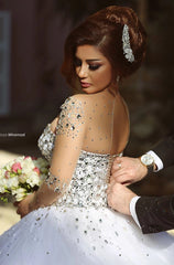 Luxurious Long Sleeves Princess Wedding Dresses with Glitter-27dress