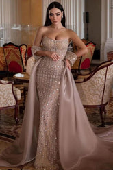 27DRESS Luxurious Off-the-Shoulder Formal Mermaid Evening Dresses with Rhinestones