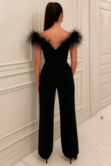 Luxury Strapless Party Jumpsuit with Off-the-Shoulder Patchwork-27dress