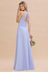 Modest Halter V-Neck Sleeveless Long Bridesmaid Dresses Online-27dress