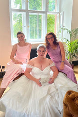 27DRESS Off-the-Shoulder Ball Gown Plus Size Wedding Dresses