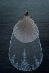 Off-the-Shoulder Champagne Wedding Dress Ball Gown With Appliques-27dress