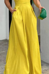 One Shoulder Sleeveless Jumpsuits for Women with Hollow Bow-27dress