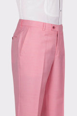 Peaked Lapel Pink Wedding Suits For Men