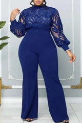 Plus Size Jumpsuits Lace Long Sleeve Jumpsuits for Women-27dress