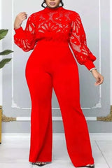 Plus Size Jumpsuits Lace Long Sleeve Jumpsuits for Women-27dress