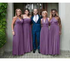Purple Multiple Bridesmaid Dresses Long-27dress