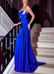 Royal Blue Long Sparkly Mermaid Prom Dress-27dress