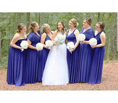 Royal Blue Ruffles Multiway Infinity A-Line Bridesmaid Dresses-27dress