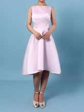 Satin Chiffon A-line Asymmetrical Bridesmaid Dresses