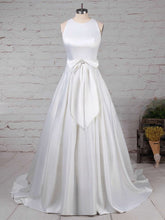 Scoop Neck Satin Ball Gown With Pockets for Your Special Day