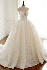 Sexy Deep-V-Neck Strapless Tulle Wedding Dress Sleeveless Lace Appiques Bridal Gowns On Sale-27dress