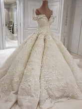 Sexy V-neck Off-the-shoulder White Wedding Dresses With Appliques A-line Ruffles Bridal Gowns On Sale-27dress