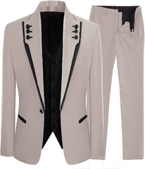 Shawl Lapel Three Pieces Prom Suits