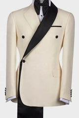 Shawl Lapel Two Pieces Slim Fit Wedding Suits