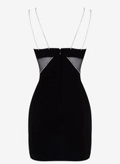 Sheath Sweetheart Chiffon Sleeveless Spaghetti Prom Dress with Sequins-27dress