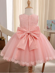 Short Princess Jewel Neck Pageant Flower Girl Dresses-27dress