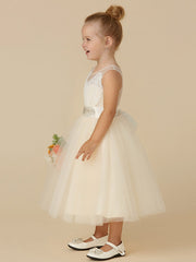 Short Princess Tulle Wedding Birthday Pageant Flower Girl Dresses-27dress