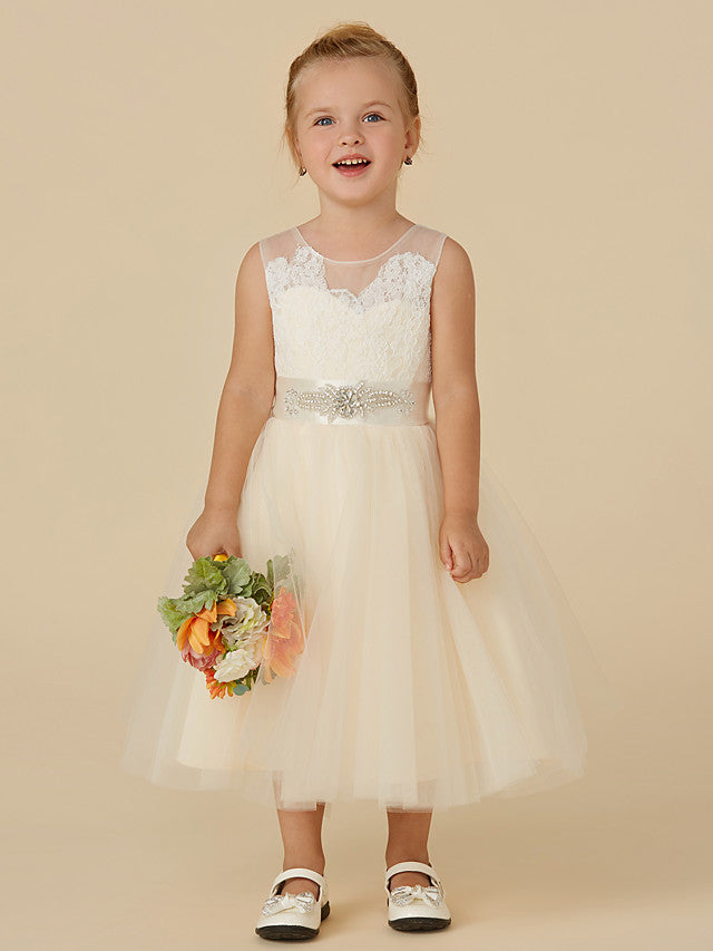 Short Princess Tulle Wedding Birthday Pageant Flower Girl Dresses-27dress