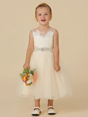 Short Princess Tulle Wedding Birthday Pageant Flower Girl Dresses-27dress