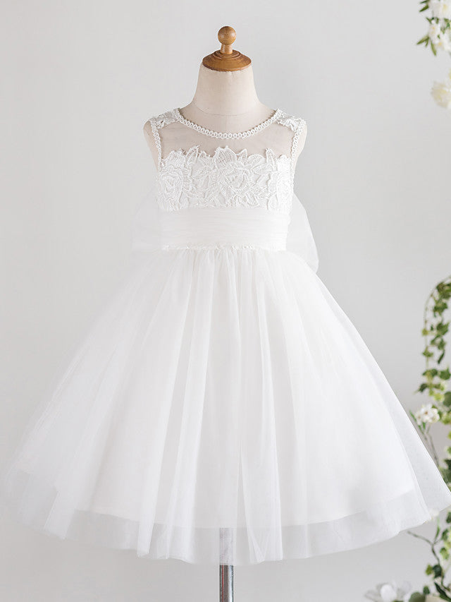Short Princess Tulle Wedding First Communion Birthday Flower Girl Dresses-27dress