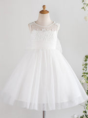 Short Princess Tulle Wedding First Communion Birthday Flower Girl Dresses-27dress