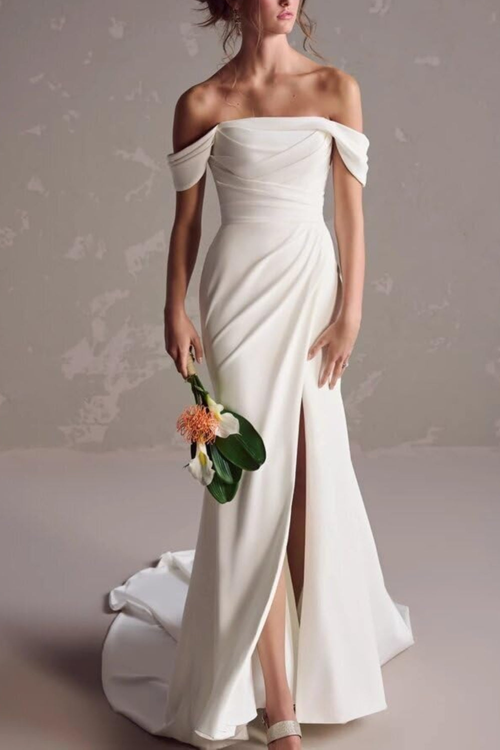 Simple Off-the-Shoulder Mermaid Wedding Dress-27dress