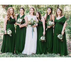 Sleeveless Dark Green Multiway Infinity Bridesmaid Dress-27dress