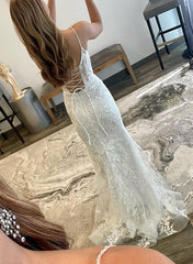 Sleeveless Lace Prom Dress with Lace Sweep Train and Square Neckline Sheath/Column-27dress