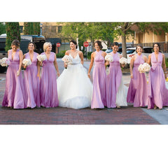 Sleeveless Light Purple Multiway Infinity Bridesmaid Dress-27dress
