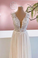 Sleeveless Long Wedding Dress Lace Appliques Tulle Bridal Gown-27dress