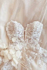 Spaghetti-Straps Lace Appliques Lace Wedding Dress Online-27dress