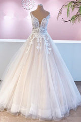 Straps Lace Wedding Dress Princess Tulle Bridal Gowns-27dress