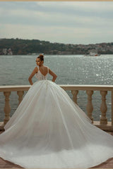 Straps Wedding Dress Mermaid Sweetheart Ball Gown Lace-27dress