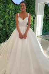 Straps Wedding Dress Mermaid Sweetheart Ball Gown Lace-27dress