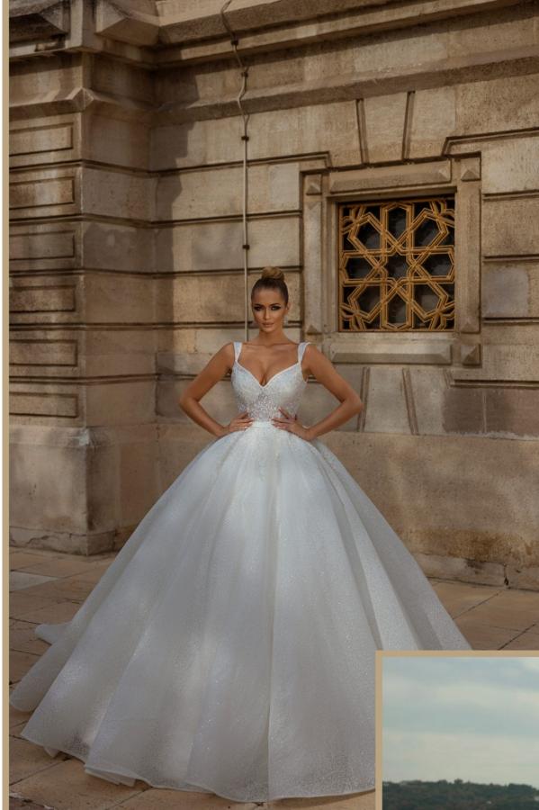 Straps Wedding Dress Mermaid Sweetheart Ball Gown Lace-27dress