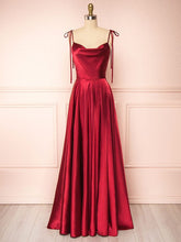 Stunning A-Line Cowl Neck Bridesmaid Dresses with Split Front and Sweep Train