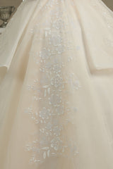 Stunning Off-the-Shoulder Lace Brida Gown With Sequins Appliques-27dress