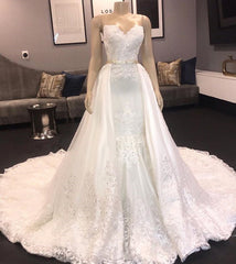 Sweetheart Lace Wedding Dress Mermaid Online-27dress