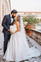 Sweetheart Lace Wedding Dress Princess Sleeveless-27dress