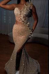 Sweetheart Mermaid Sequined Long Prom Dress With Beaded-27dress