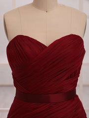 Trumpet/Mermaid Sweetheart Organza Sweep Train Sashes / Ribbons Prom Dress