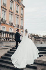 White Long Sleeves Wedding Dress Ball Gown On Sale-27dress