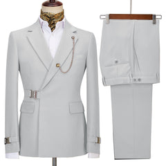 White Notched Lapel Men Suits For Prom