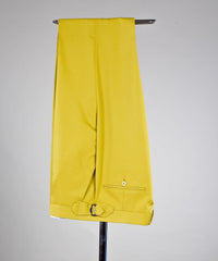 Peaked Lapel Double Breasted Two Pieces Men Yellow Prom Suits