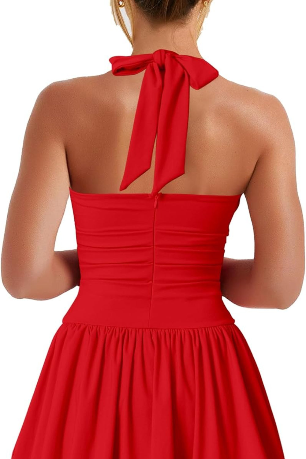 Sexy Black Sleeveless Halter Corset Mini Homecoming Dress