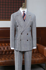 formal-slim-fit-suit-gray-double-breasted-plaid-men-suits-for-business