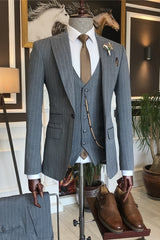men-jacket-formal-gray-peak-lapel-slim-fit-three-piece-business-suits