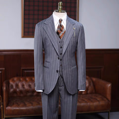 men-formal-suit-gray-striped-notched-lapel-three-pieces-business-suits