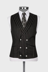 men-formal-suit-black-striped-peak-lapel-three-pieces-business-suits